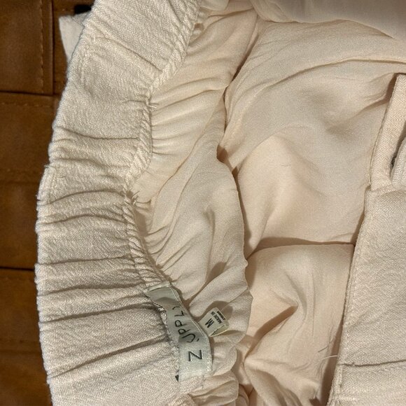 Z Supply Farah Pant Sandstone Linen Blend Wide Leg Trousers - Picture 7 of 7